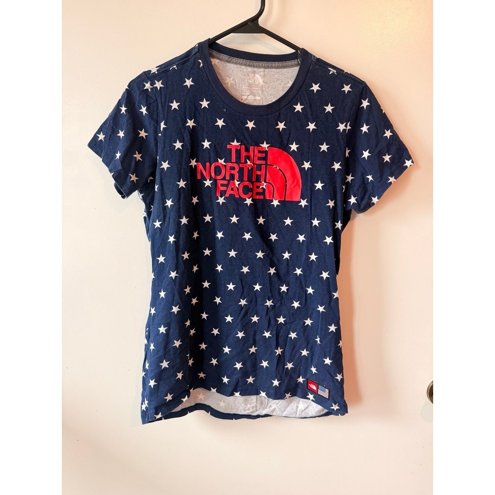 Women's medium red white and blue The North Face International Collection Tee